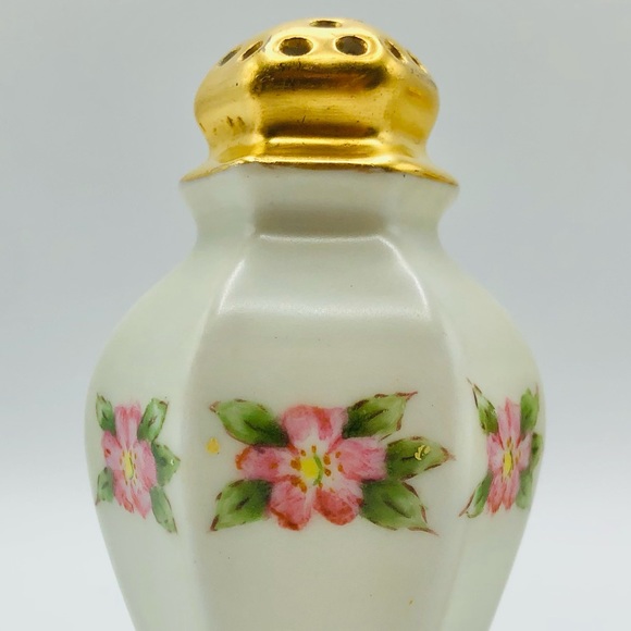 Antique One of a Kind Hand Painted Salt and Pepper Shakers Fine China - Picture 2 of 8